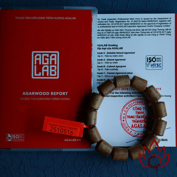 Vòng Trầm Hương Lu Thống | 12 Ly | Trầm Tốc Kiến Tự Nhiên Lâu Năm